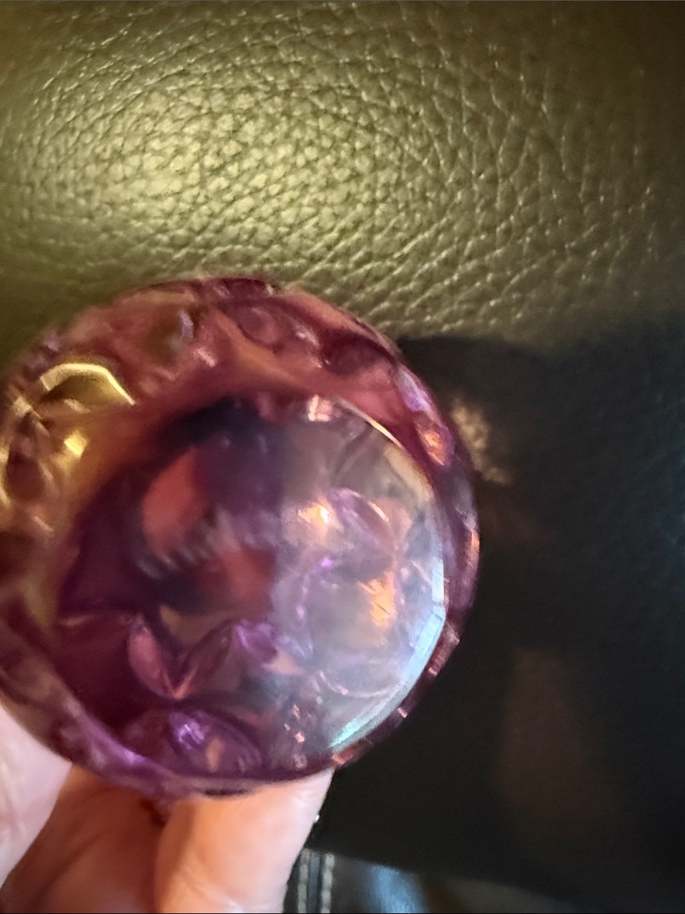 Waterford Crystal Amethyst Lavender Egg Paperweight - Picture 4 of 7